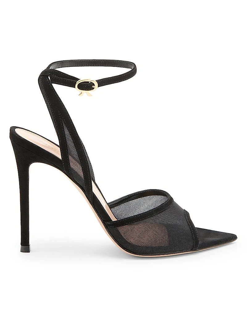 105MM Organza Suede Sandals