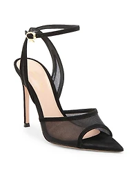 105MM Organza Suede Sandals