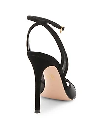 105MM Organza Suede Sandals