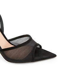 105MM Organza Suede Sandals