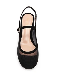 45MM Suede & Mesh Pumps