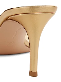 India 70MM Rhinestone-Embellished Metallic Leather Sandals
