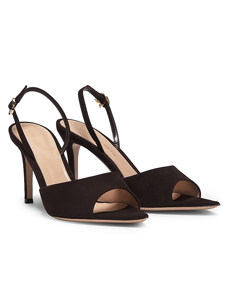 Camoscio 85MM Suede Slingback Pumps