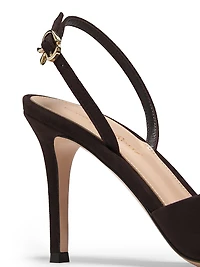 Camoscio 85MM Suede Slingback Pumps