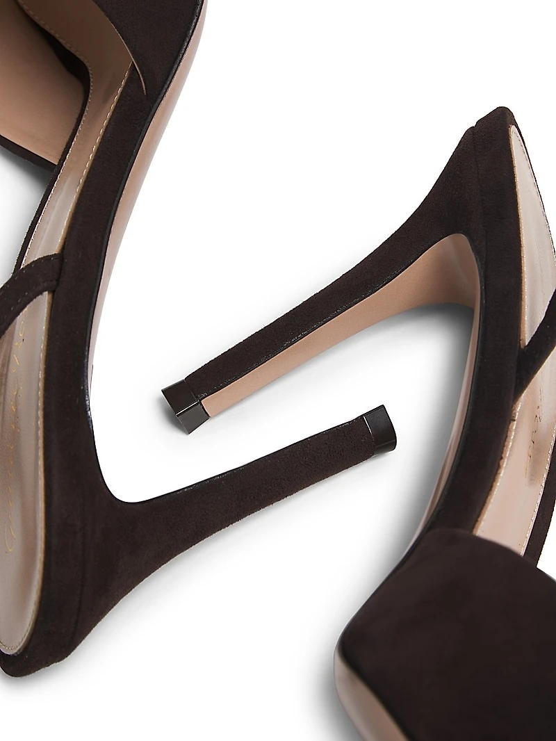 Camoscio 85MM Suede Slingback Pumps