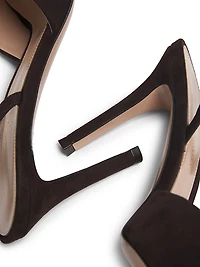 Camoscio 85MM Suede Slingback Pumps
