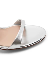 105MM Embellished Metallic Leather Sandals