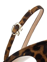 Camoscio 85MM Leopard-Print Suede Sandals