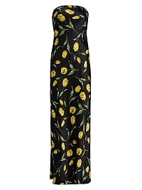 Tulip Silk Satin Strapless Gown