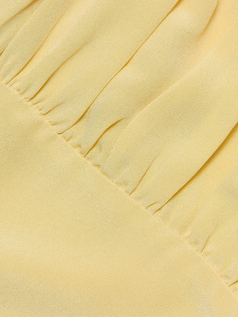 Silk Back Bow Midi-Dress