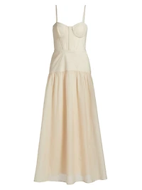 Palermo Linen Corset Maxi Dress