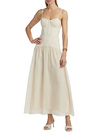 Palermo Linen Corset Maxi Dress