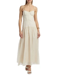 Palermo Linen Corset Maxi Dress