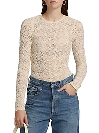 Meli Stretch Lace Long-Sleeve Top