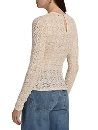 Meli Stretch Lace Long-Sleeve Top
