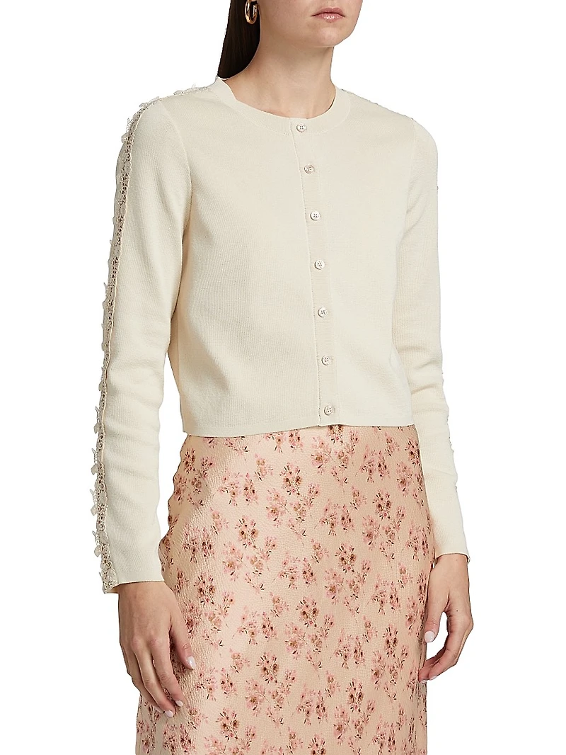Garcia Lace-Trim Cardigan