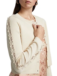 Garcia Lace-Trim Cardigan
