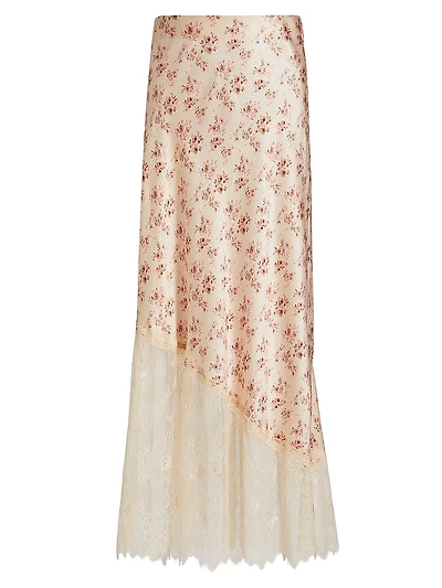 Florian Hammered Silk Slip Skirt