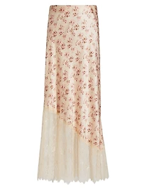 Florian Hammered Silk Slip Skirt