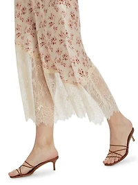 Florian Hammered Silk Slip Skirt