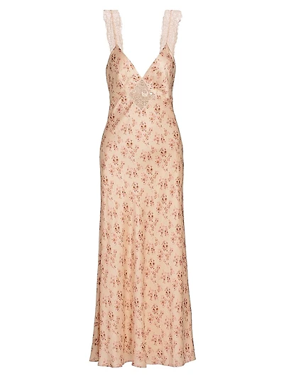 Rika Floral Slik Slip Dress