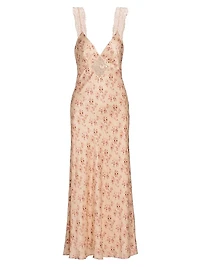 Rika Floral Slik Slip Dress