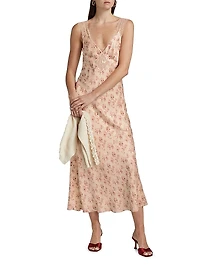 Rika Floral Slik Slip Dress