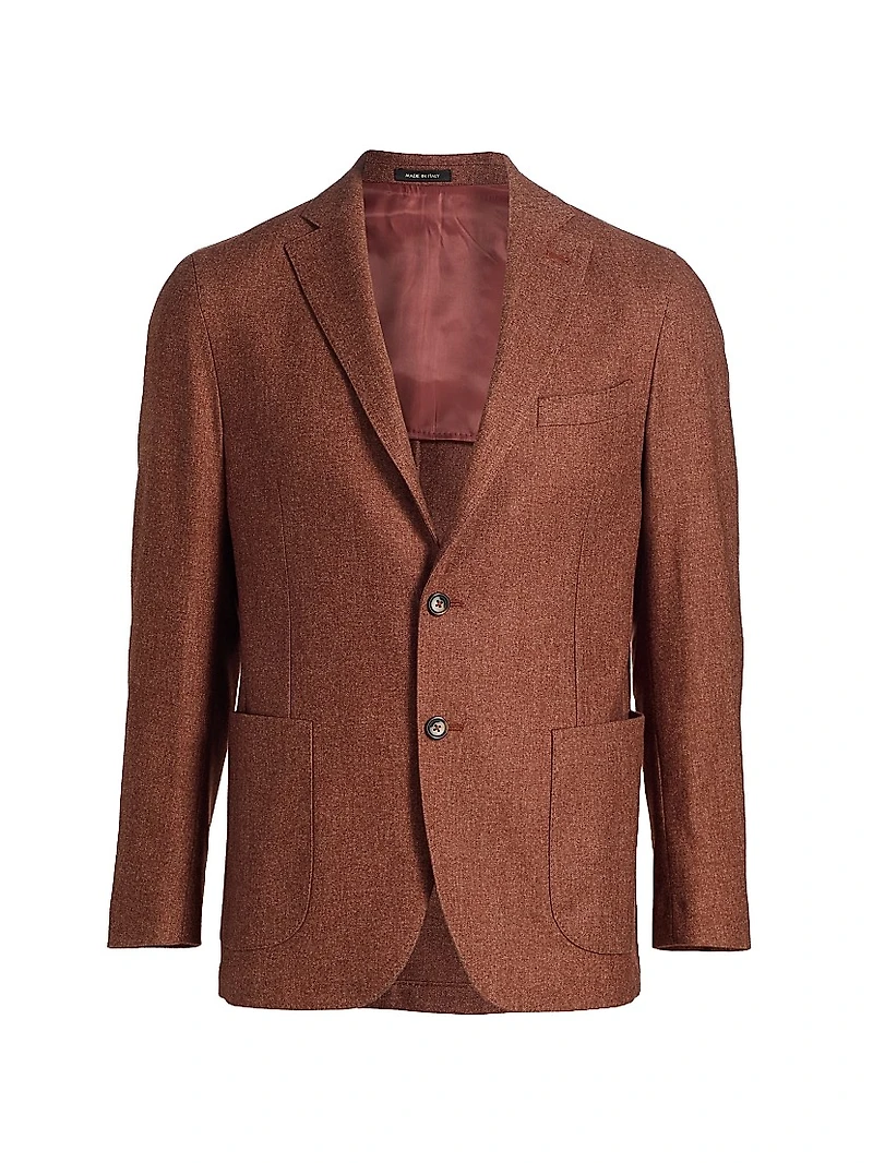 COLLECTION Melange Wool-Blend Flannel Jacket