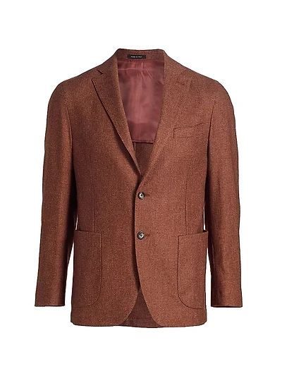 COLLECTION Melange Wool-Blend Flannel Jacket