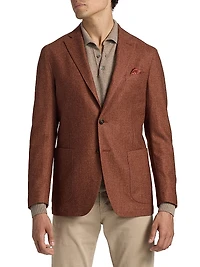 COLLECTION Melange Wool-Blend Flannel Jacket