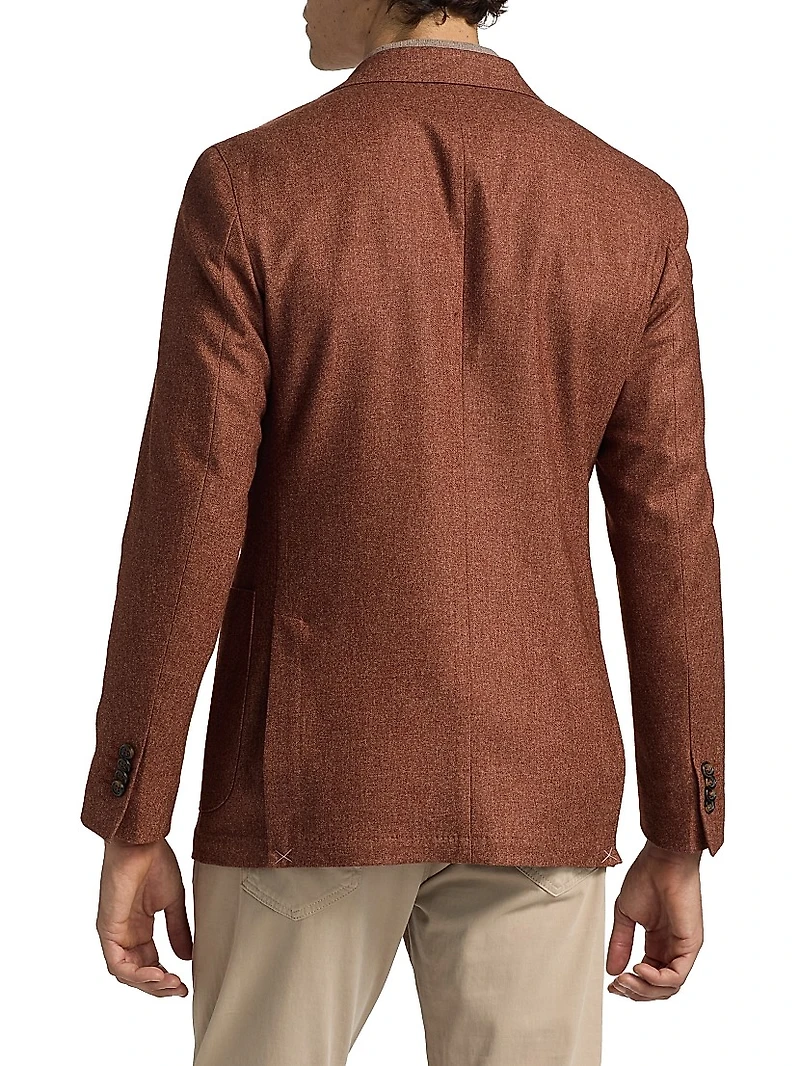 COLLECTION Melange Wool-Blend Flannel Jacket