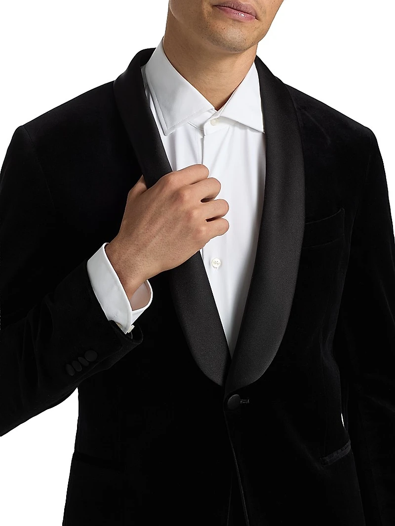 COLLECTION Velvet Formal Shawl Jacket