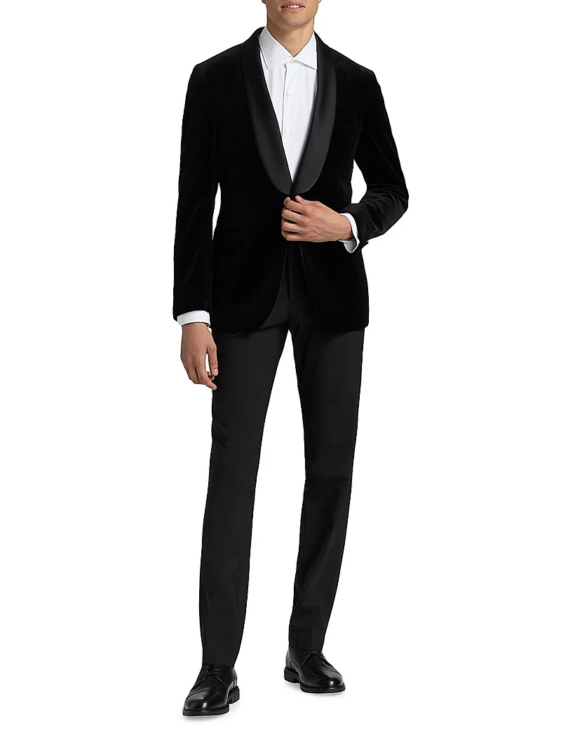 COLLECTION Velvet Formal Shawl Jacket