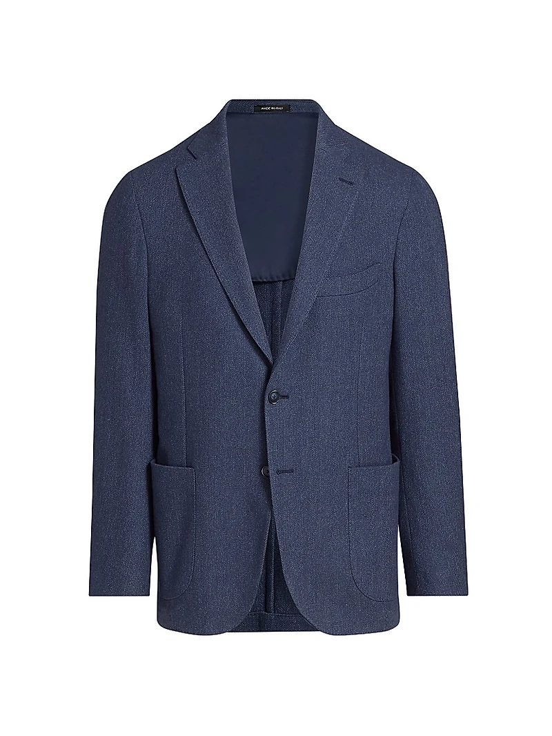 Herringbone Wool-Blend Sport Coat