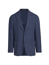 Herringbone Wool-Blend Sport Coat