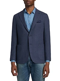 Herringbone Wool-Blend Sport Coat
