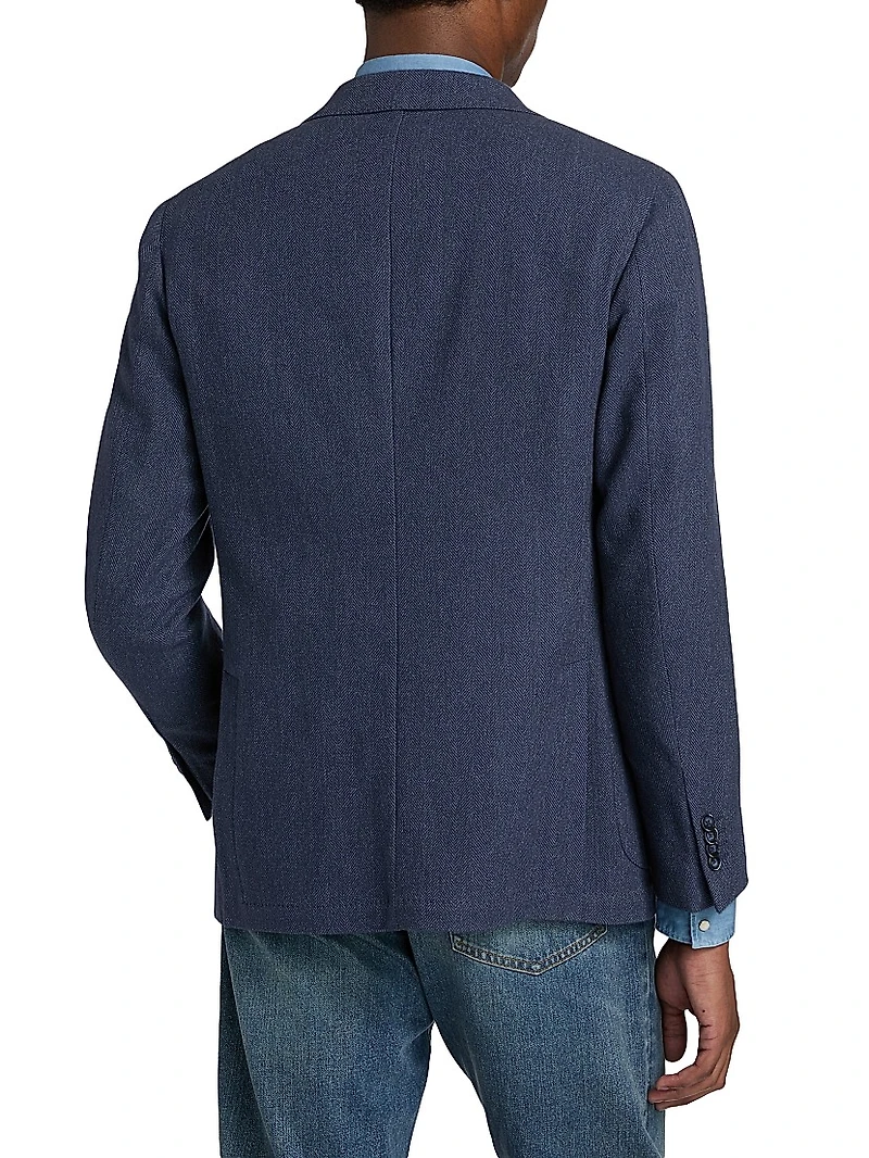 Herringbone Wool-Blend Sport Coat