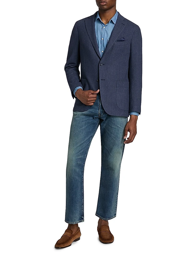 Herringbone Wool-Blend Sport Coat