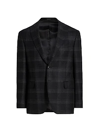 COLLECTION Plaid Wool-Blend Blazer