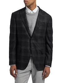 COLLECTION Plaid Wool-Blend Blazer