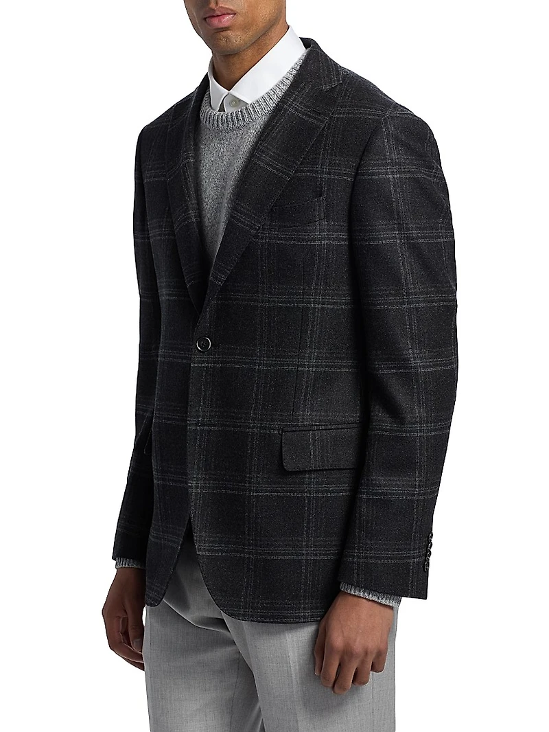 COLLECTION Plaid Wool-Blend Blazer
