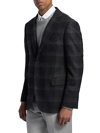 COLLECTION Plaid Wool-Blend Blazer