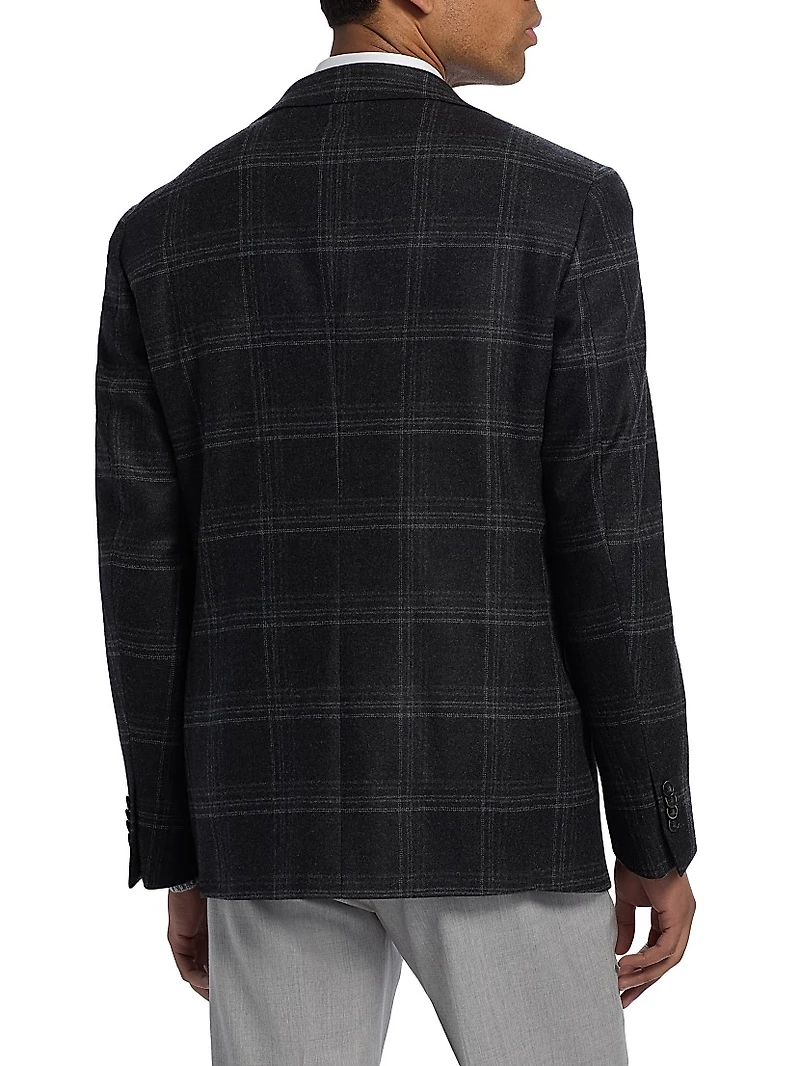 COLLECTION Plaid Wool-Blend Blazer