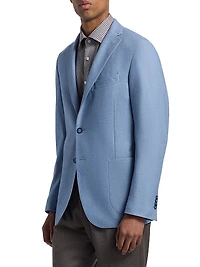 Wool-Cotton Single-Breasted Sport Coat