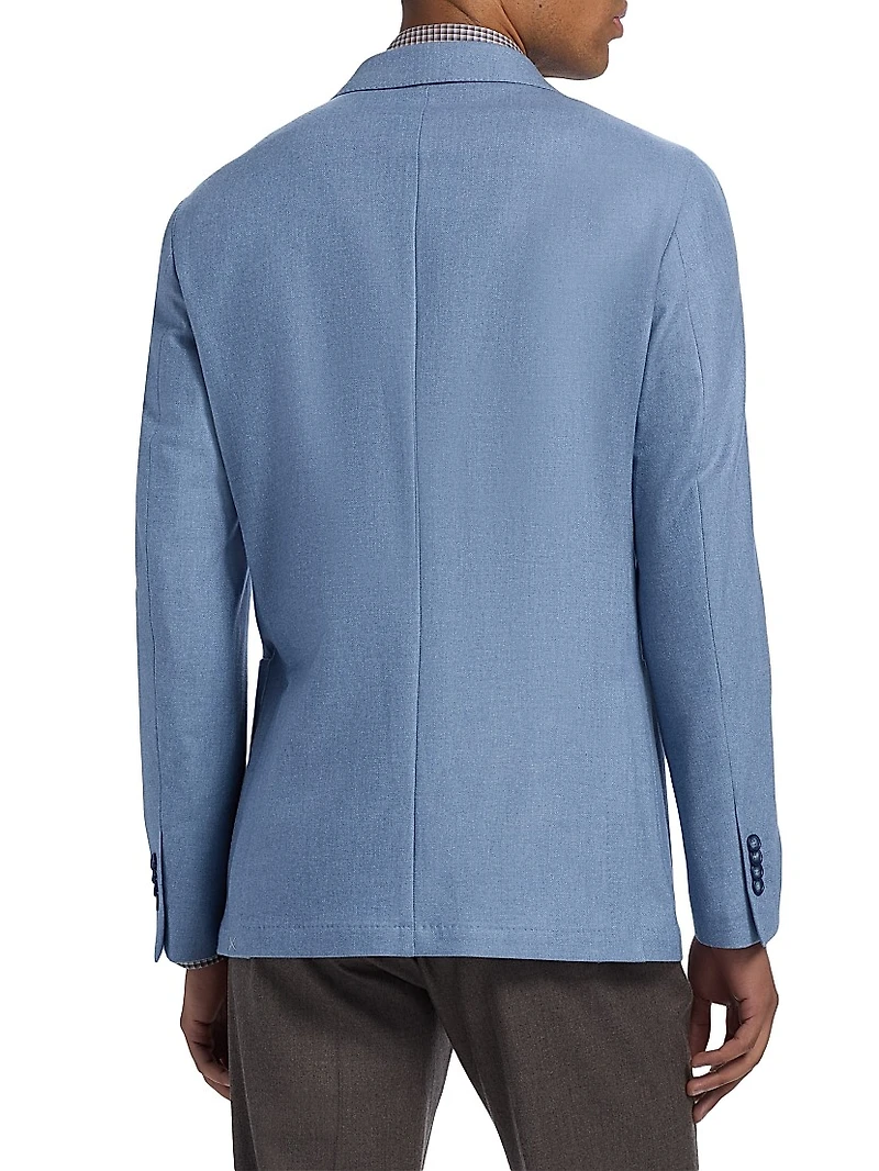 Wool-Cotton Single-Breasted Sport Coat