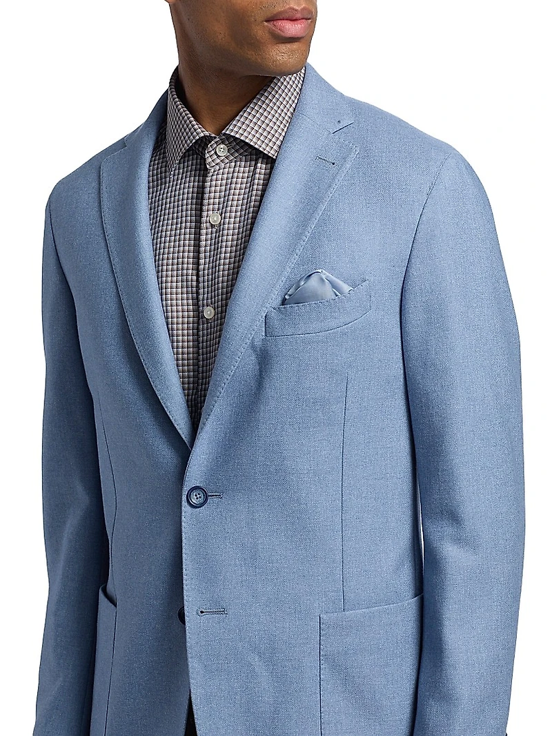 Wool-Cotton Single-Breasted Sport Coat