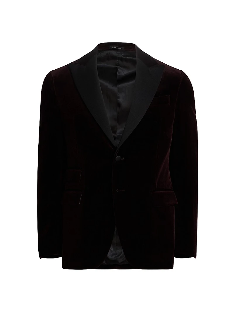 COLLECTION Velvet Formal Peak Lapel Jacket