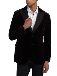 COLLECTION Velvet Formal Peak Lapel Jacket