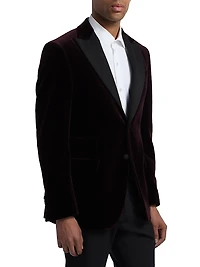 COLLECTION Velvet Formal Peak Lapel Jacket