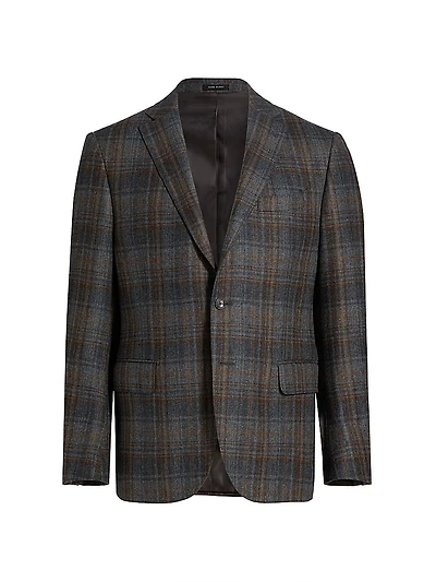 COLLECTION Plaid Wool Sport Coat